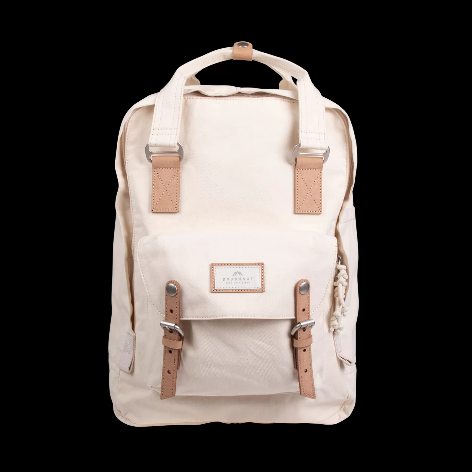 Fashion Doughnut Macaroon Large Organic Cotton Series Backpack Beige