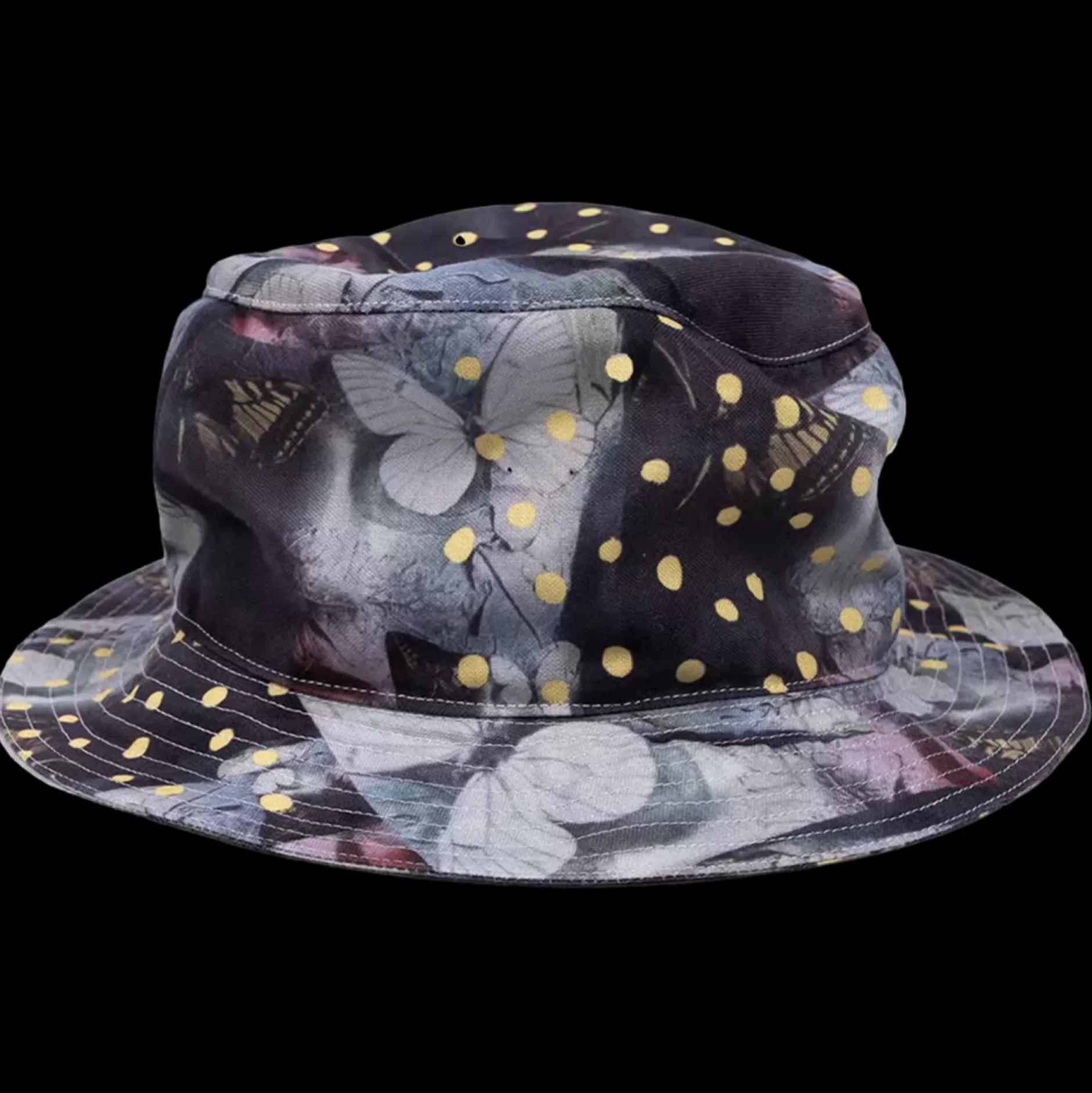 Fashion Doughnut Natural High Butterfly Bucket Hat Bucket Black